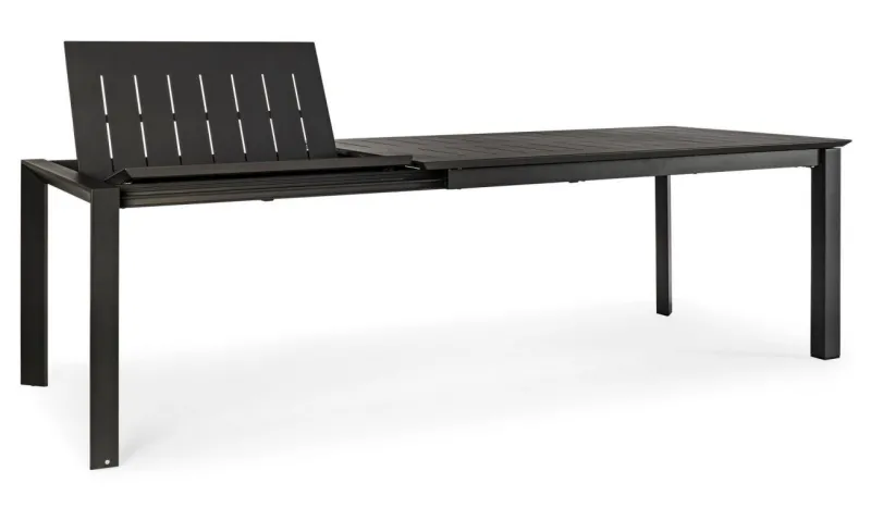 Clearance Bizzotto TAVOLO IN ALLUMINIO 160/240X100 ANTRACITE CX23 - KONNOR