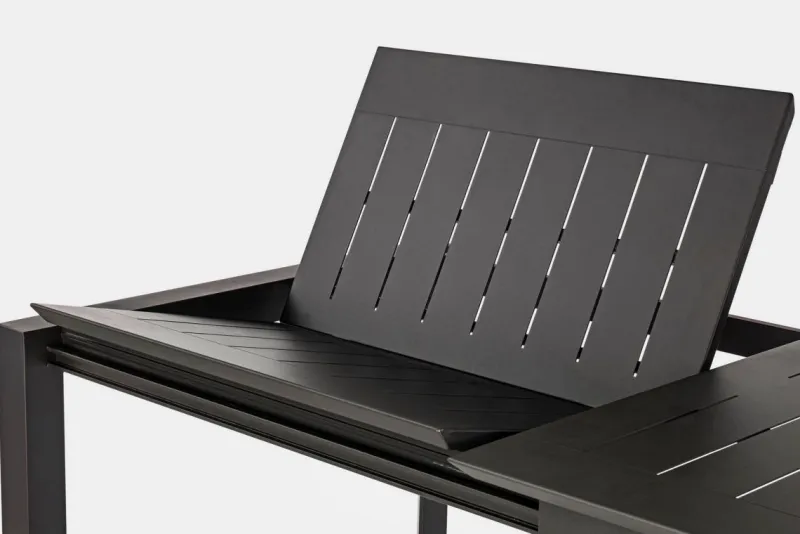 Clearance Bizzotto TAVOLO IN ALLUMINIO 160/240X100 ANTRACITE CX23 - KONNOR