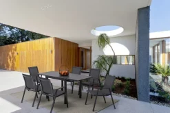 Best Bizzotto TAVOLO IN ALLUMINIO 83/166X80 ANTRACITE YK13 - PELAGIUS