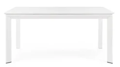 Best Bizzotto TAVOLO IN ALLUMINIO 110/160X160 BIANCO CX21 - KONNOR