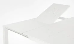 Best Bizzotto TAVOLO IN ALLUMINIO 110/160X160 BIANCO CX21 - KONNOR