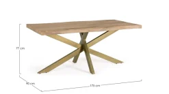 Bizzotto TAVOLO IN LEGNO 175X90 - JAIDEV