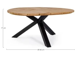 Discount Bizzotto TAVOLO IN TEAK CARBON RT02 - PALMDALE
