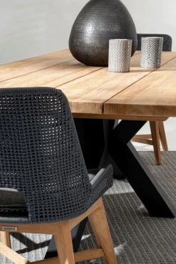 Bizzotto TAVOLO IN TEAK RICICLATO NERO PM02 - RAMSEY