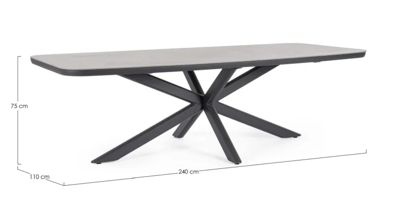 Bizzotto TAVOLO ISACCO 240X110 ANTR JX55