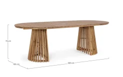 Outlet Bizzotto TAVOLO RODANO OV 220X100 - FSC