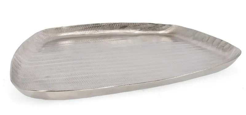 Outlet Bizzotto VASSOIO DECORATIVO CHISEL ARGENTO 38X34